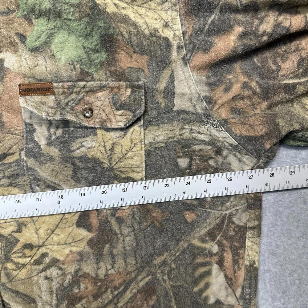 Vintage Woolrich Shirt Mens XL Long Camo Advantage Flannel Button Up Hunting 90s - Picture 9 of 9